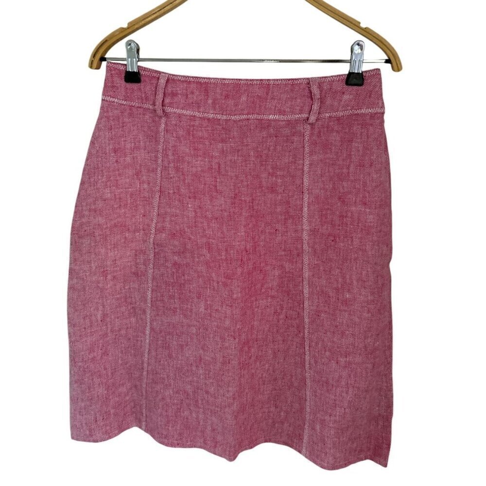 Tristan & Iseut 100% Linen Set - Blazer & A-Lin Skirt Heather Pink Size Med - Picture 11 of 16
